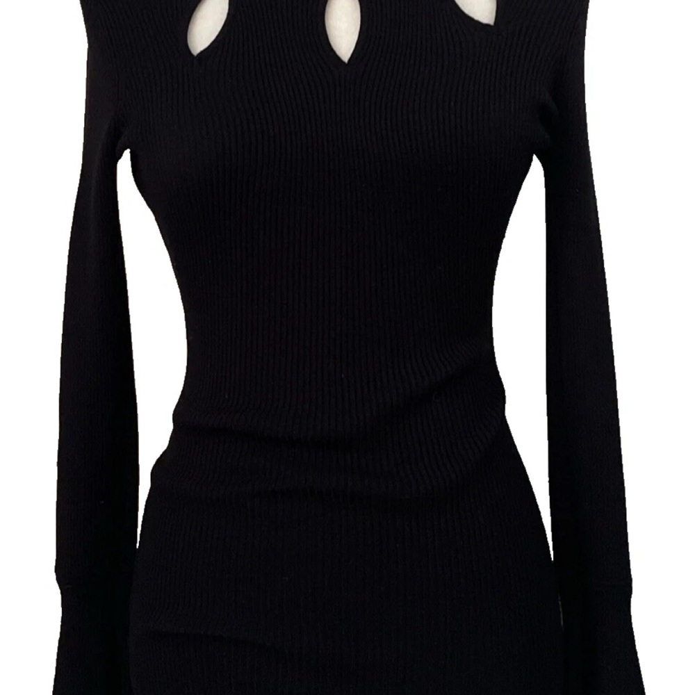 Candie's Black Sweater with Cutout Design